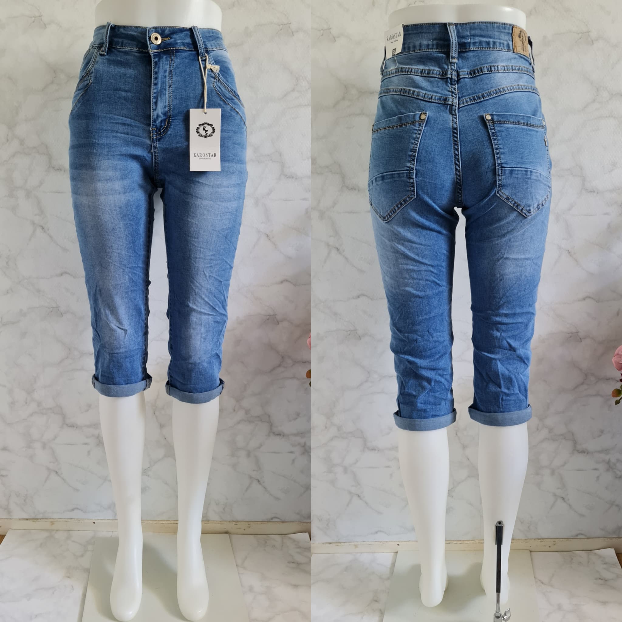KAROSTAR capri rits | jeans blauw KC8114