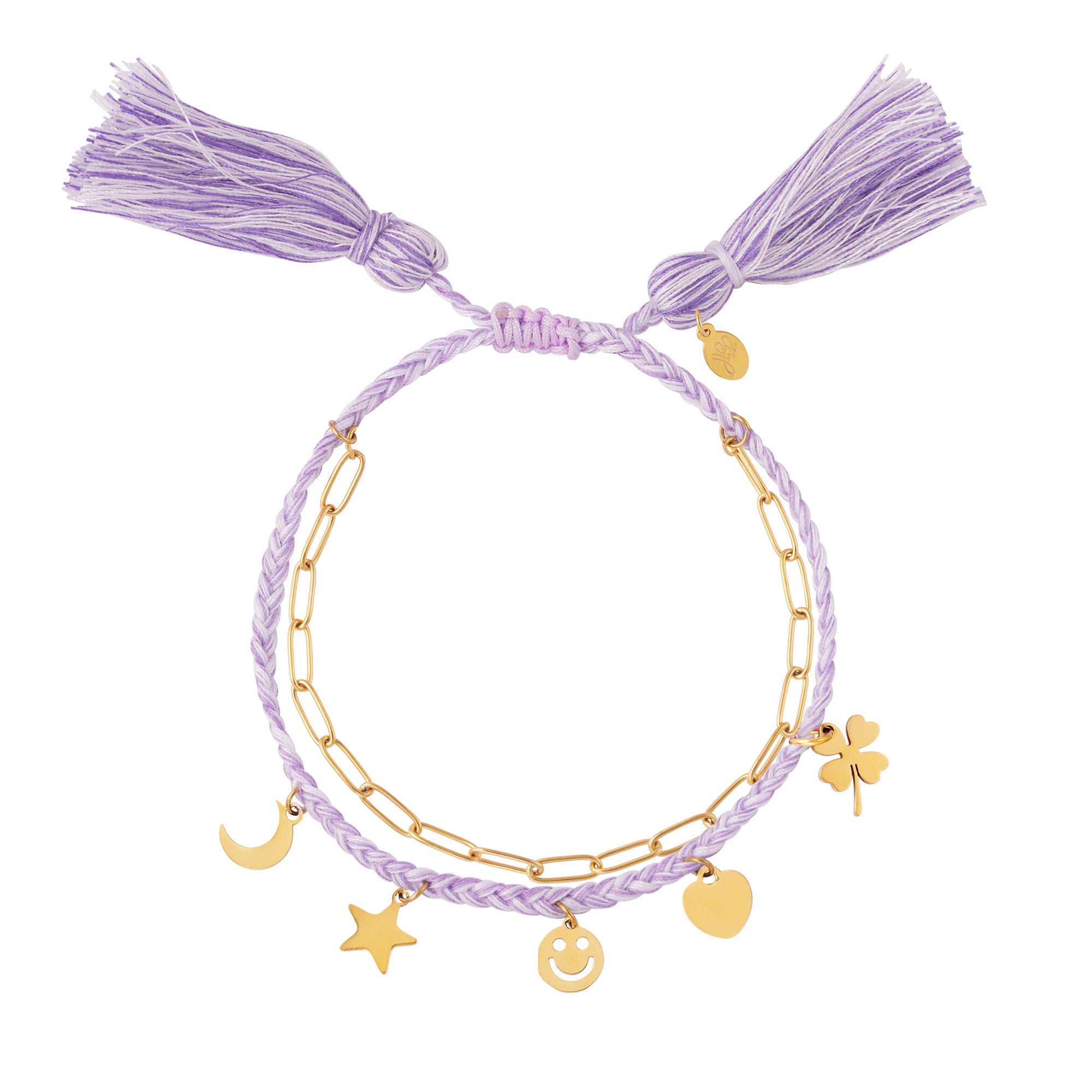 Armband Charms | Flieder/Gold