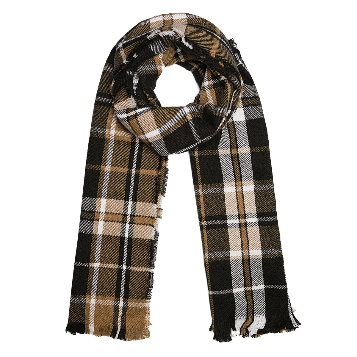SCARF CHECKED | BROWN 012