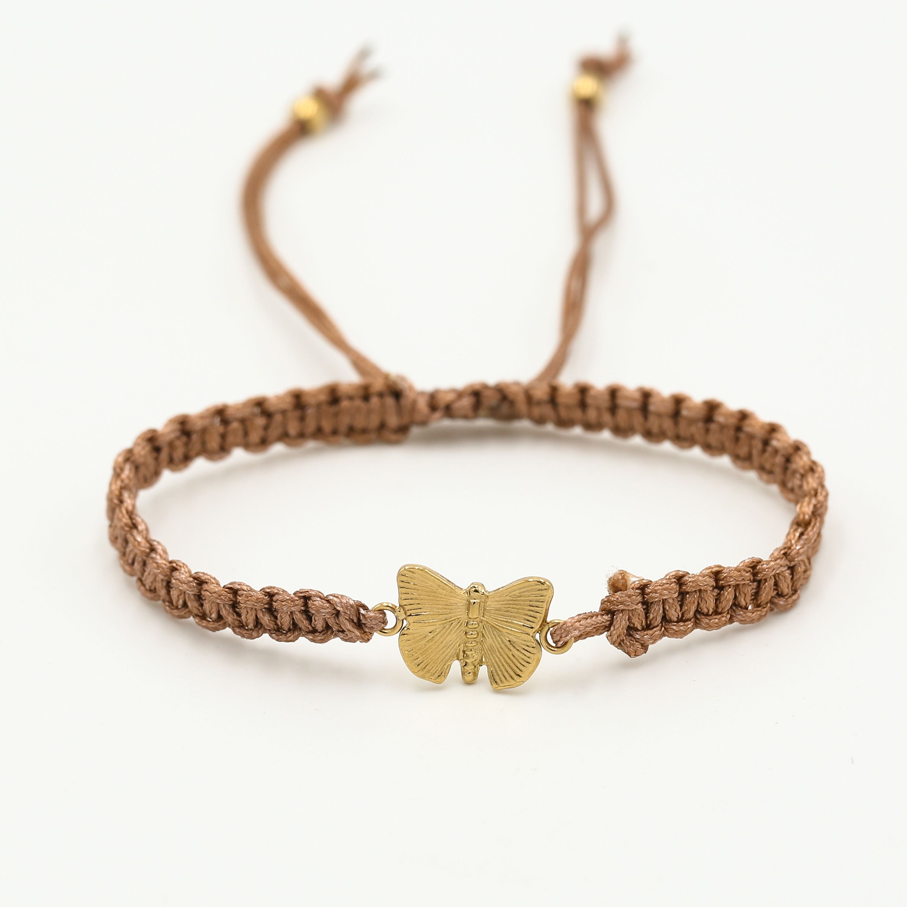 anklet with butterfly | Brown