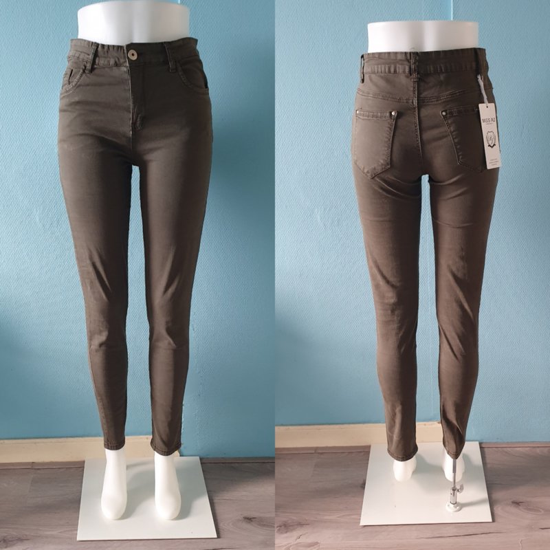 Khaki-Jeans | Hohe Taille YH632